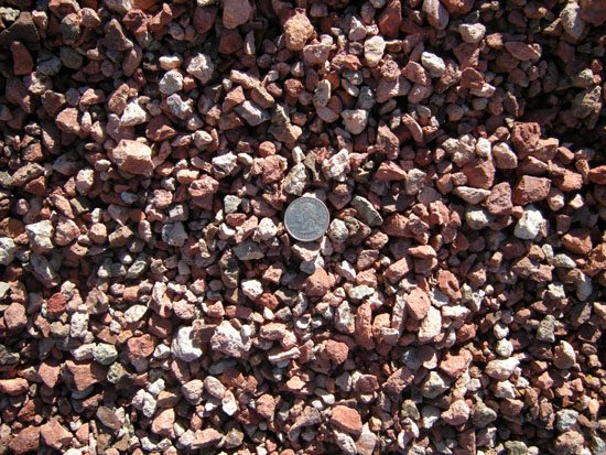 Screened Apache Pink 1/2 inch landscape rock