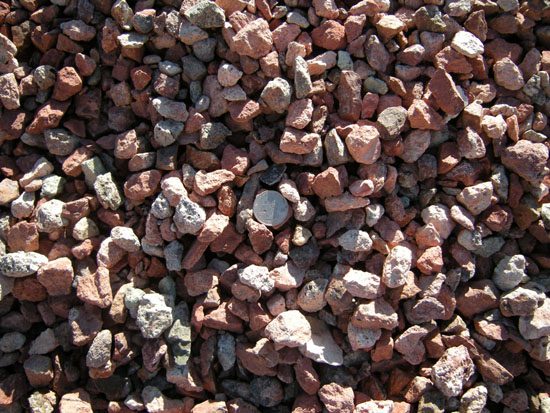 Screened Apache Pink 1 inch landscape rock