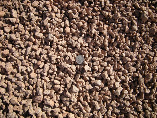 Screened Yavapai Coral 1/2 inch landscape rock